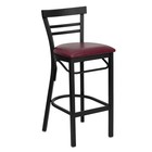 Flash Furniture Hercules 31  Black Back Metal Bar Stool In Burgundy