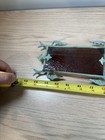 Antique Cast Metal Weathervane Direction Arrow Lightning Rod Amber Glass 22   