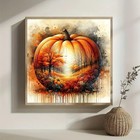 Pumpkin Leaf Tree Diamond Art Kits For Adults  5d Autumn Diamond Painting Kits F