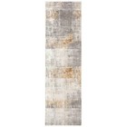 New 8  Runner Copper Grey Rug Abstract Modern Indoor Contemporary Carpet Accent