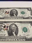 2 Error Consecutive I Stamp    misaligned  Over Ink   1976  2  Notes Unc   super Rare   