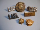 Lot Of 20 Vintage Buttons And Pins Military