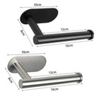 Wall Mounted Toilet Paper Holder No Drill Adhesive Bathroom Tissue Roll Rack