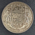 1946 Canada Silver Wide Date Half Dollar 50c Coin - Xf