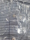 Van Heusen Dress Shirt Men s M 15-15 5 32 33 Blue Gingham Regular Fit Stretch