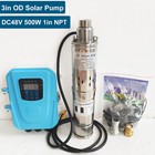500w Dc 48v 3  Solar Pump Submersible Pump Bore Deep Well Pump   Mppt Controller