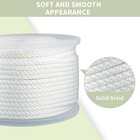 5 16   250  White Nylon Solid Braid Rope