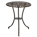 3pc Patio Bistro Dining Furniture Set Outdoor Garden Iron Table Chair Bronze Us