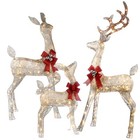 Christmas Lighted Reindeer Family Decoration Deer Set Indoor Outdoor Lawn Decor