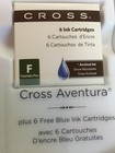 Cross Aventura Starry Blue Fountain Pen  m  Nib Plus 6 Free Blue Ink Cartridges 