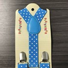 Blue Polka Dot Clip-on Suspender For Kid s Toddlers Boys Girls Infant  usa 