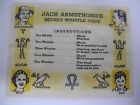 1937 Jack Armstrong s Secret Whistle Code Wheaties Cereal Radio Premium Envelope