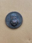 Us Wheat Penny  1950s With Bullet Hole Collectable Unusual Perfect Shot 