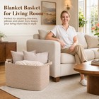 65l Large Woven Blanket Basket For Living Room  19 7 x15 7 x11 8 