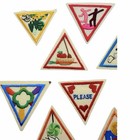 Vintage Girl Scout Brownie Try-it Triangle Badge Patch Lot Of 13 Retired