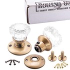 Glass Door Knob Set Antique Reproduction-surface Mount Dummy  Antique Brass 