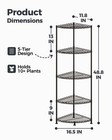 Bamworld 5 Tier Plant Stand With Grow Lights Grow Lights Adjustable Plant Shelf