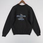 Vintage Phantom Of The Opera Sweatshirt Large Faded Black Raglan Crew Usa  86