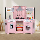 Kids Corner Cooking Pretend Play Kitchen Set Wooden Playset Toddler Toys Gifts