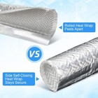 1 2 id Adjustable Silver Wire Heat Shield For Car   Auto Wire Loom Line Cable