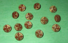 Vintage Lot Of 12 Diminutive Glass Buttons