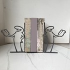1pair Iron Art Fun Decorative Bookend Must-have For Book Lovers Home7438