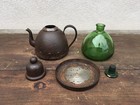 C  1920 Prohibition Era  tea-pot  With A  Hidden Green Glass Flask