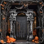 4 Pcs Halloween Cemetery Archway Outdoor Decorations Halloween Cemetery Scary Ha