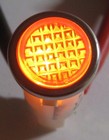 2 X Amber W  Steel Bezel Panel Mount Round Indicator Light - Solico 14v - 1 Watt
