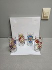 Vintage Lot Of 4 Set Alvin And The Chipmunks Glass Tumbler Chipettes