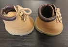 Furskins Bear Shoes Hiking Boots  Xavier Roberts  Brown Cord Laces  Free Ship 