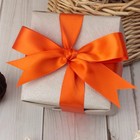 Double Faced Satin Ribbon 1  Wide  25 Yards  Wedding Decor  Orange