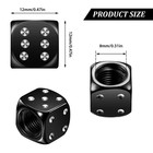 4x Aluminum Dice Tire Valve Caps Dustproof Stem Covers For Car Truck Moto Bike