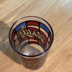 Schlitz Multicolor   Clear Painted Advertising Beer Glass Decorated Design