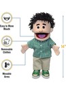 Silly Puppets Kenny Peach Boy  14 Inch Full Body Soft Hand Puppet Clean Un Used 