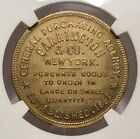 New York Merchant Ny 146 Ngc Ms-64 Brass - Carrington   Co  - The Havana Express