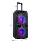 2000w Dual 10  Rechargeable Powered Bluetooth Speaker Dj Pa Karaoke Party System