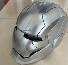 New Iron Man Mk5 1 1 Autoking Silver Helmet 1 1 Wearable Voice-control Cosplay