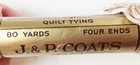 Vintage J p Coats Fastersheen Cotton Thread Yarn Ecru Dark Taupe Lot Of 3
