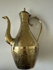 Beautiful Antique Large Arabic Solid Brass Coffee Pot  Dallah