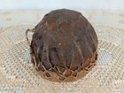 Rare Old African Drum Hand Carved Hardwood Body With Leather Drum Head