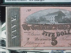 1864  5 Confederate States Of America Csa T-69 Pmg 62  003 Uncirculated Ecc c