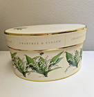 Vintage  02 Crabtree   Evelyn Lily Of The Valley Oval Storage Box Soap Box Empty