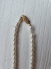 Vtg 14k Gold Clasp Genuine Pearl Necklace 7 5  Necklace