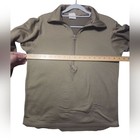 Military Style 1 4 Zip Waffle Grid Fleece Base Layer Shirt Coyote Brown Medium