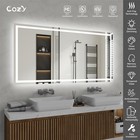 72x36   Led Bathroom Mirror Wall Vanity Mirror Dimmable Anti-fog Tempered Glass