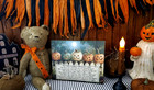 Super Cute Folk Primitive Vintage Style Halloween 5 Little Pumpkins Poem Sign