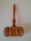 Vintage Maple Wooden Gavel Wood Judge Auctioneer Mallet 10   Meeting Hammer