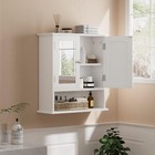 Bathroom Wall Cabinet With Mirrors  White Medicine Cabinet With Adjustable Shelv