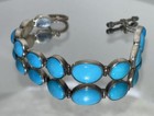 Vintage Turquoise   Sterling Silver Bracelet 8      34 47g   Rare   Flawless